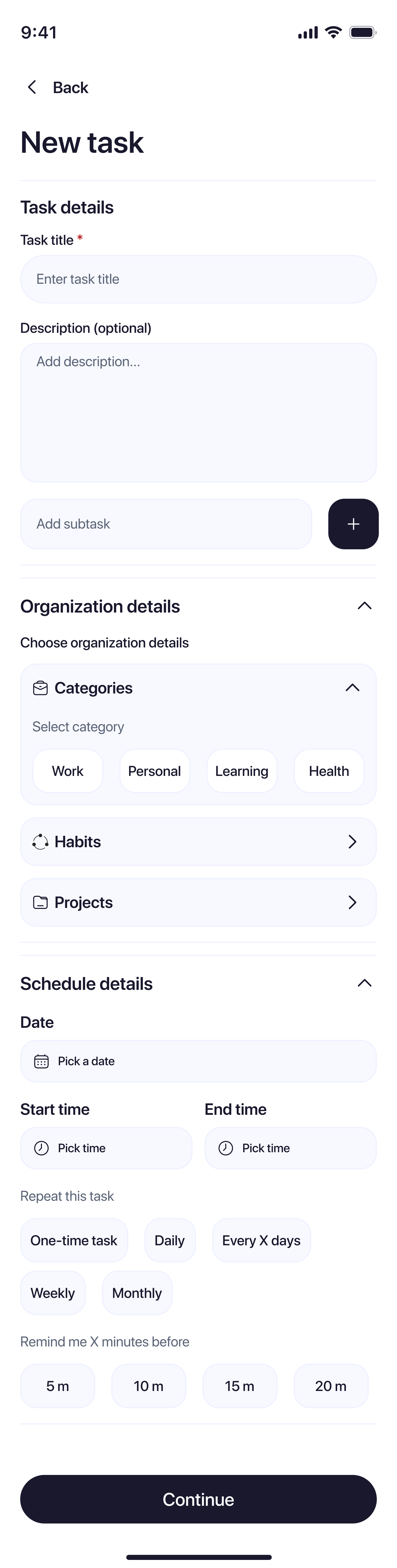 Task Scheduling & Recurrence